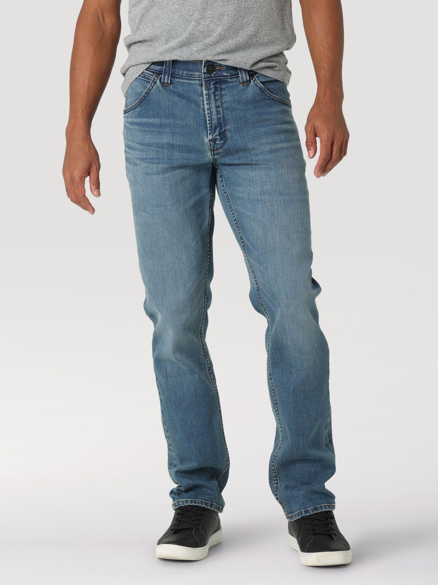 Мужские джинсы Wrangler Ultra Flex Slim Fit, цвет: Jett — фото 1