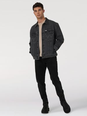 black denim jacket mens outfit