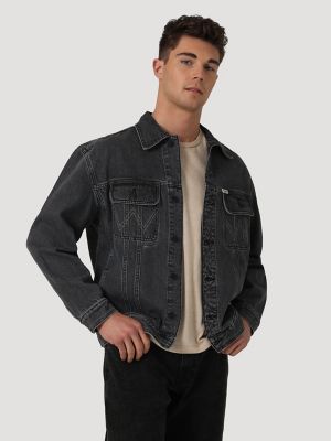 MENS DENIM JACKETS TRUCKER CLASSIC VINTAGE WORKWEAR WESTERN STONEWASH ...