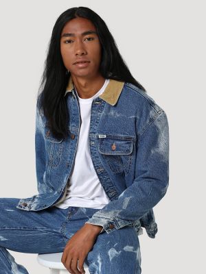 Tall Men's Sherpa Denim Jacket