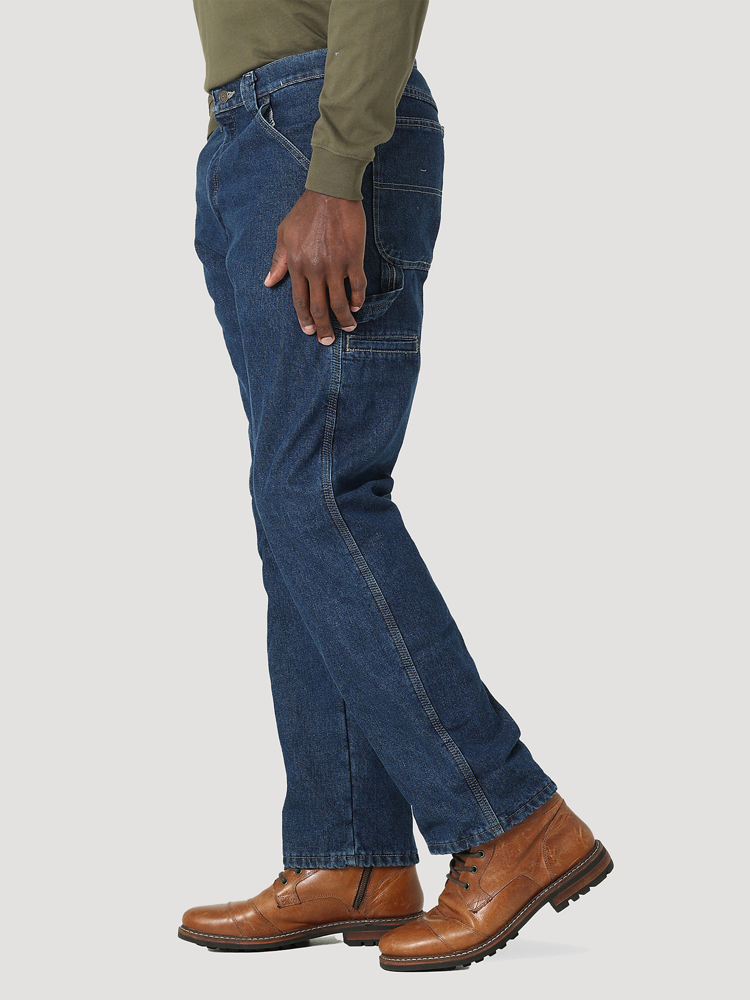 Wrangler® Fleece Lined Carpenter Jean in Dark Stone alternative view 6