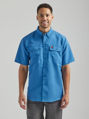 Wrangler Men's Riggs Workwear Lightweight Work Shirt, Medium, Blue