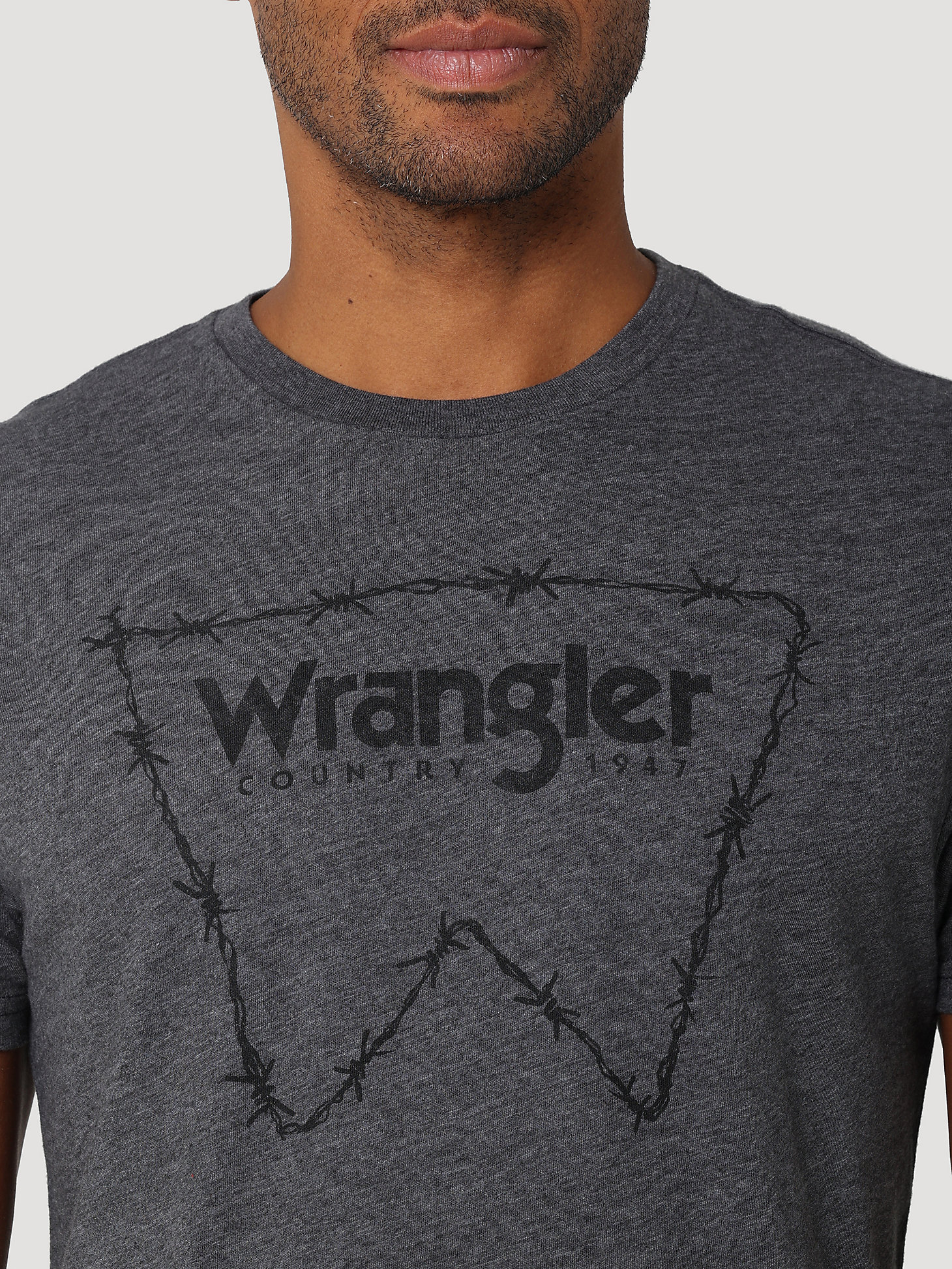 Men's Barbed Logo Graphic T-Shirt in Charcoal Heather alternative view 1