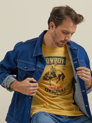 Wrangler Cowboy Seed Bag T-Shirt in Ochre Heather