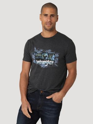 Men s Americana Photos T Shirt in Caviar Heather