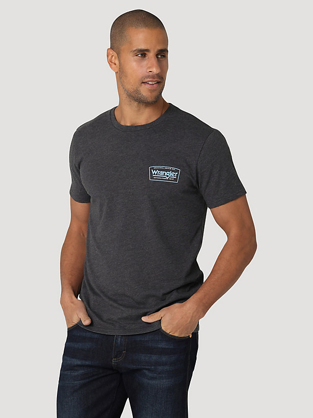 Men's Diamond Mountain Back Graphic T-Shirt in Charcoal Heather