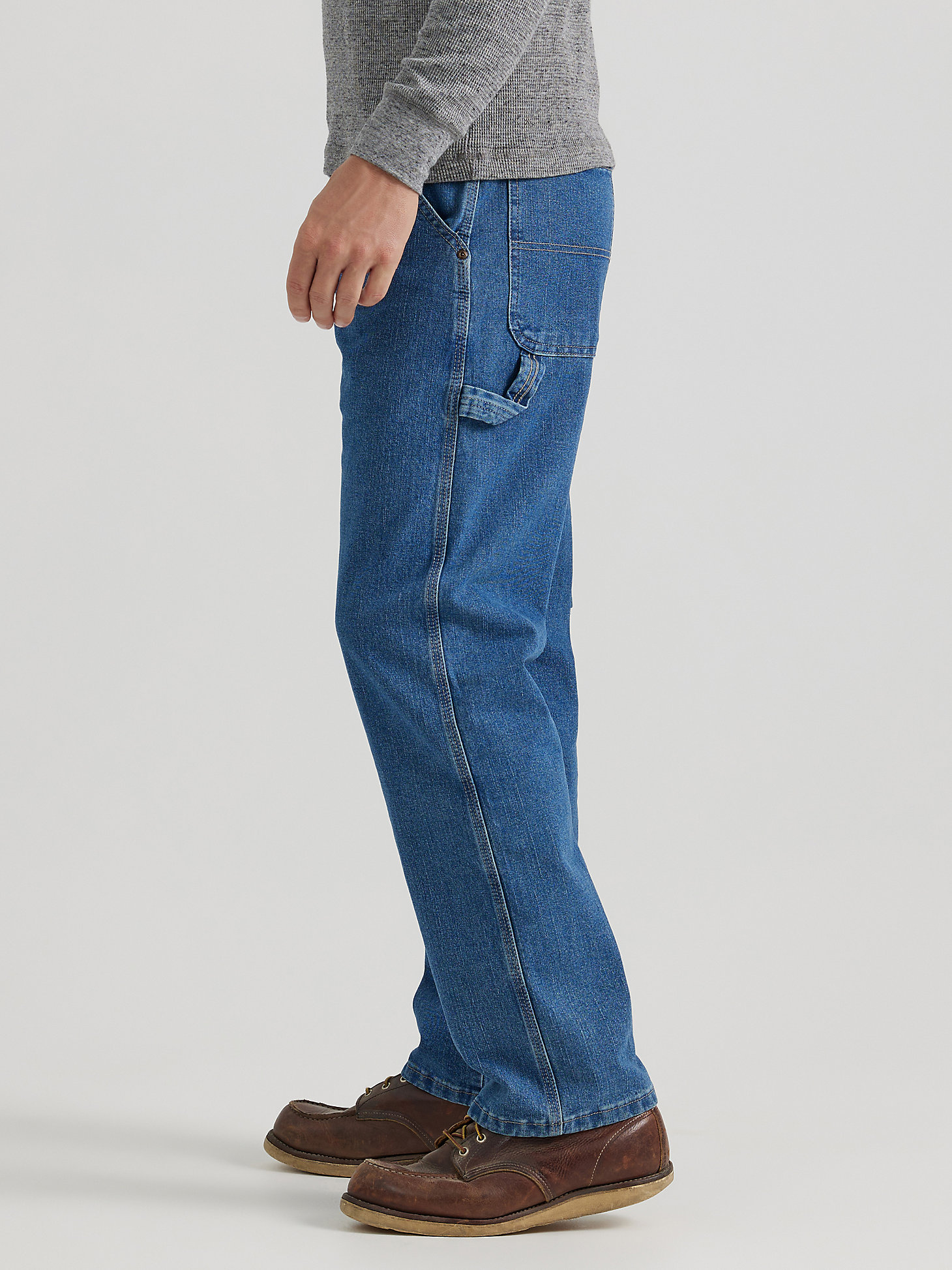 Wrangler® Men's Five Star Premium Carpenter Jean in Mid Indigo alternative view 3