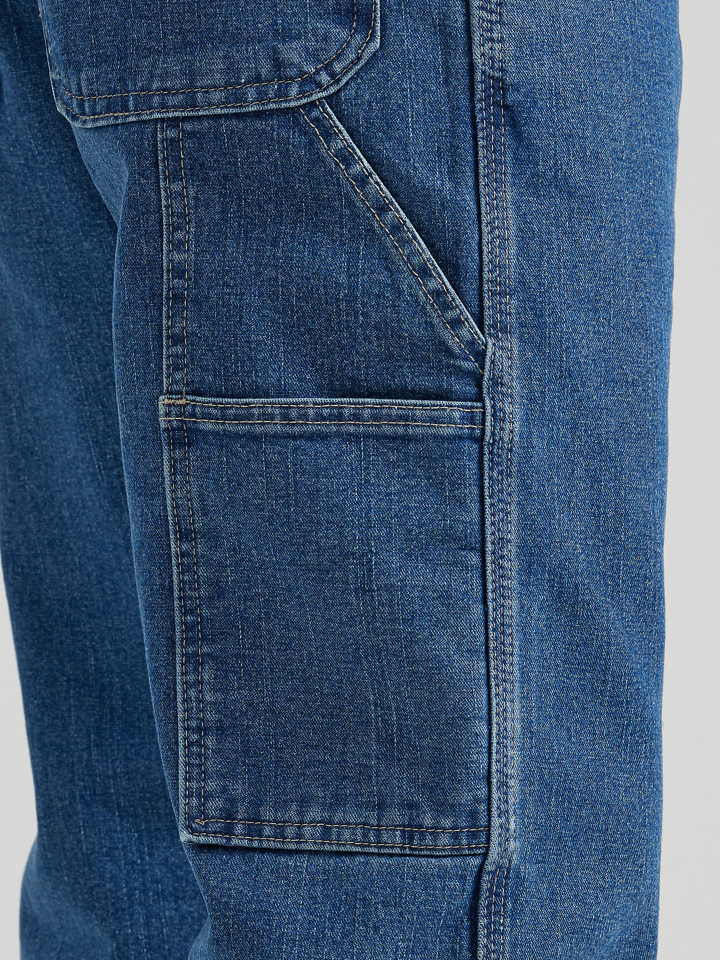 Wrangler® Men's Five Star Premium Carpenter Jean in Mid Indigo alternative view 6