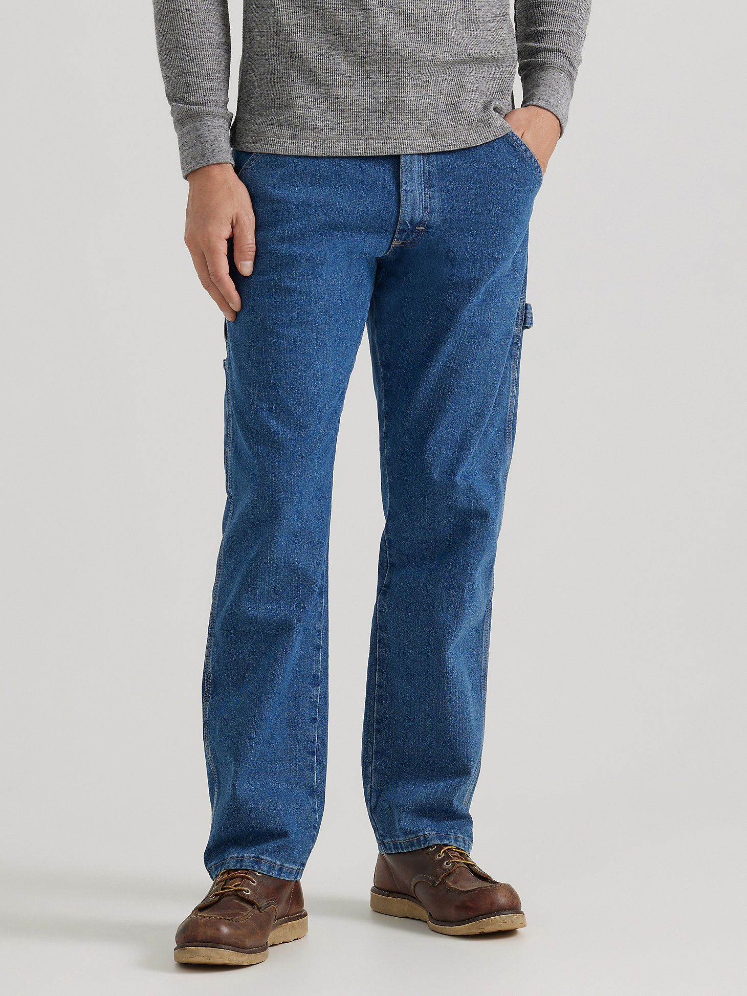 Wrangler® Men's Five Star Premium Carpenter Jean in Mid Indigo main view
