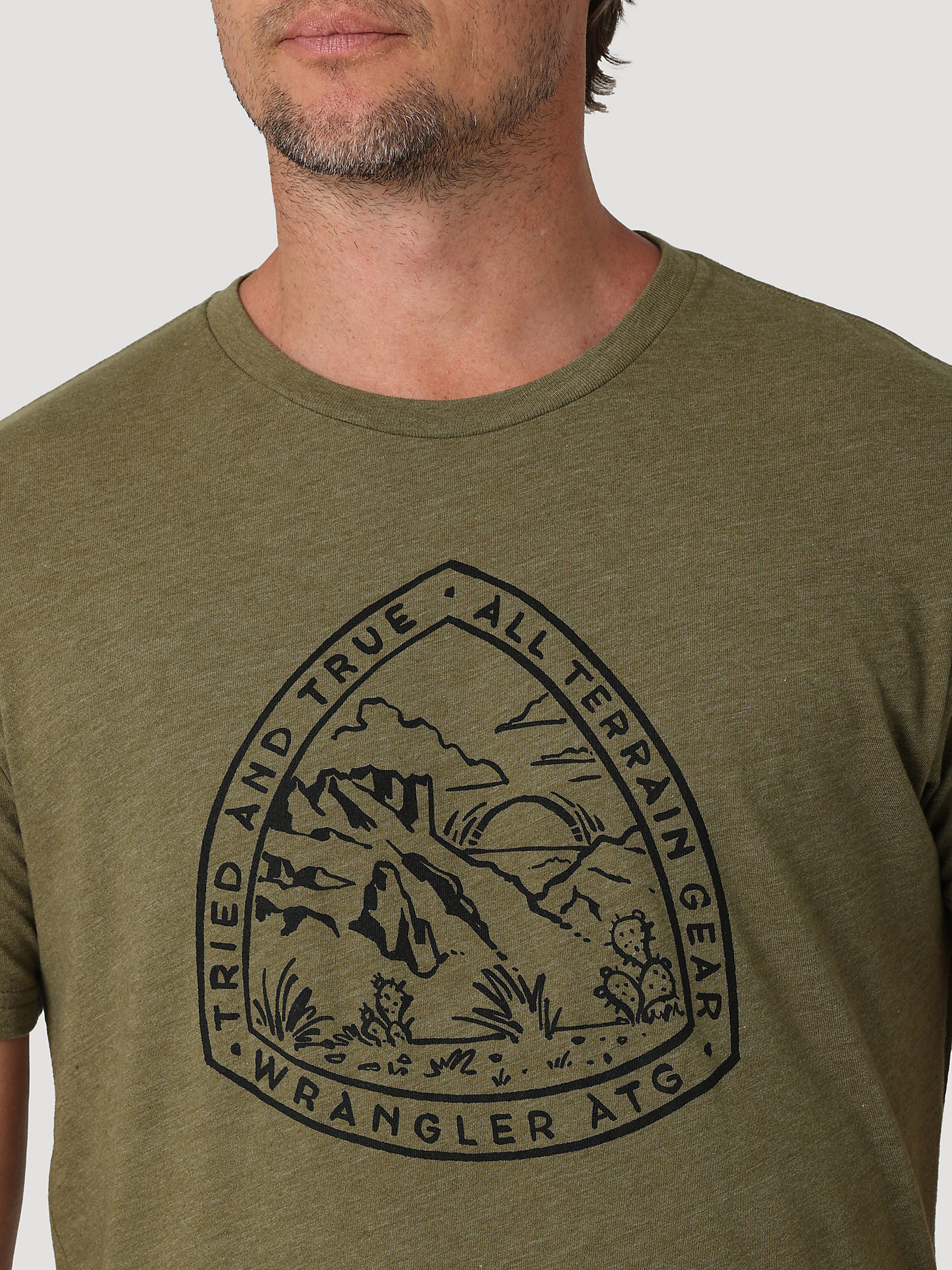 ATG By Wrangler™ Men's Graphic T-Shirt in Capulet Olive alternative view 1