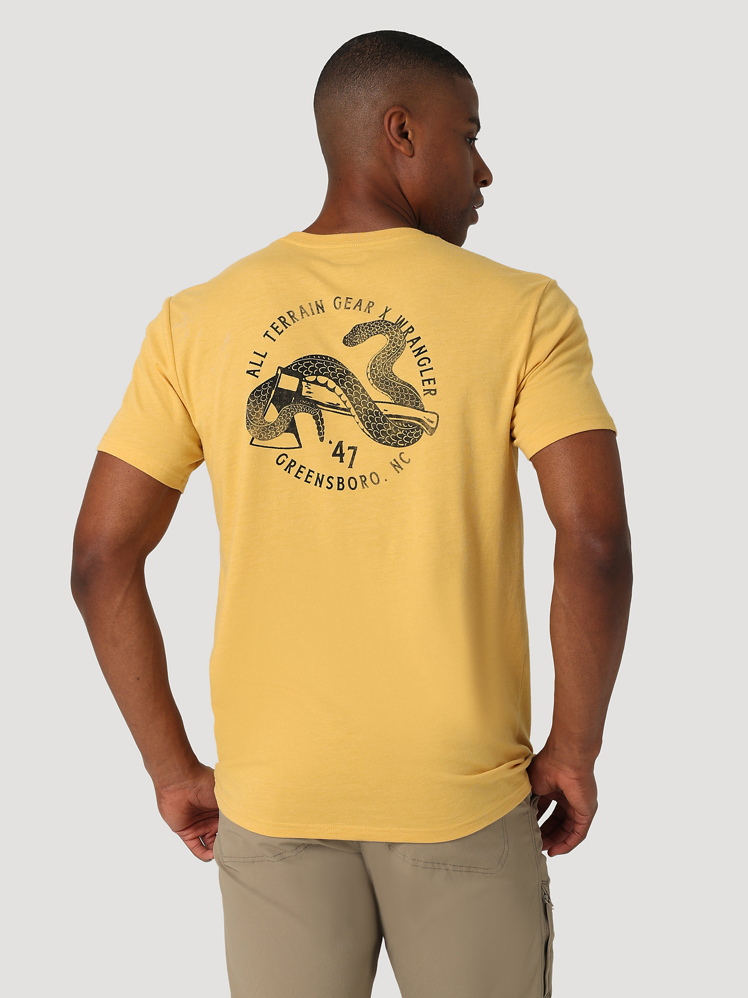ATG By Wrangler™ Men's Back Graphic T-Shirt in Ochre alternative view 1