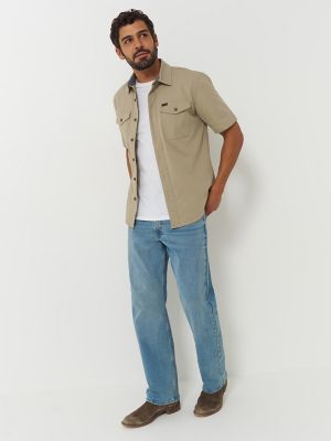 large neck slim fit dress shirts Sustainable jeans | Alex Mid Loose - Medium Stone main image 0