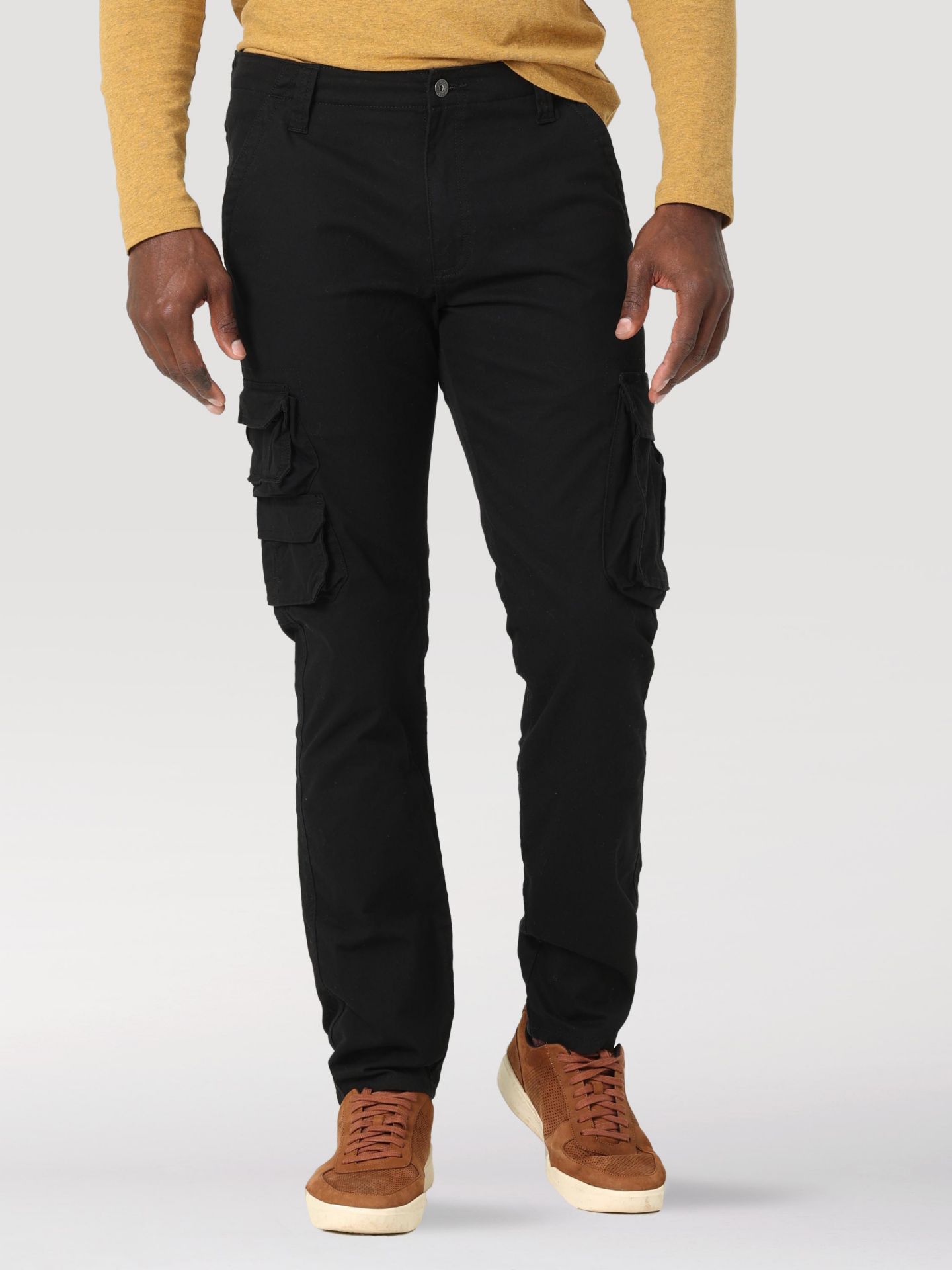 Мужские брюки Wrangler Flex Tapered Cargo, цвет: Чёрный — фото 1