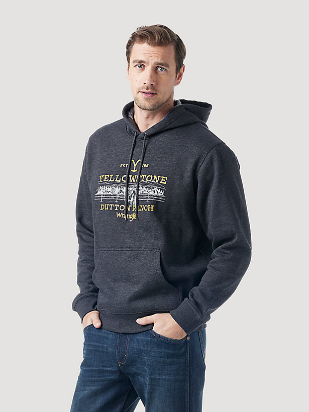 Wrangler x Yellowstone Horse Ranch Hoodie in Charcoal