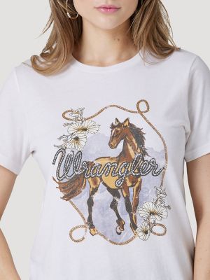 Women's Wrangler Elegant Horse Regular Graphic Tee