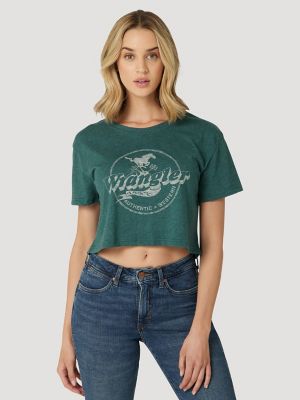 Women's Wrangler Galloping Boyfriend Crop Tee