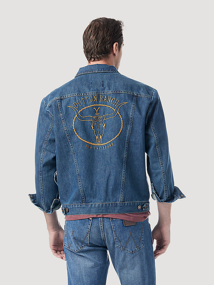 Wrangler x Yellowstone For the Brand Steer Head Unlined Denim Jacket in Rocky Top alternative view