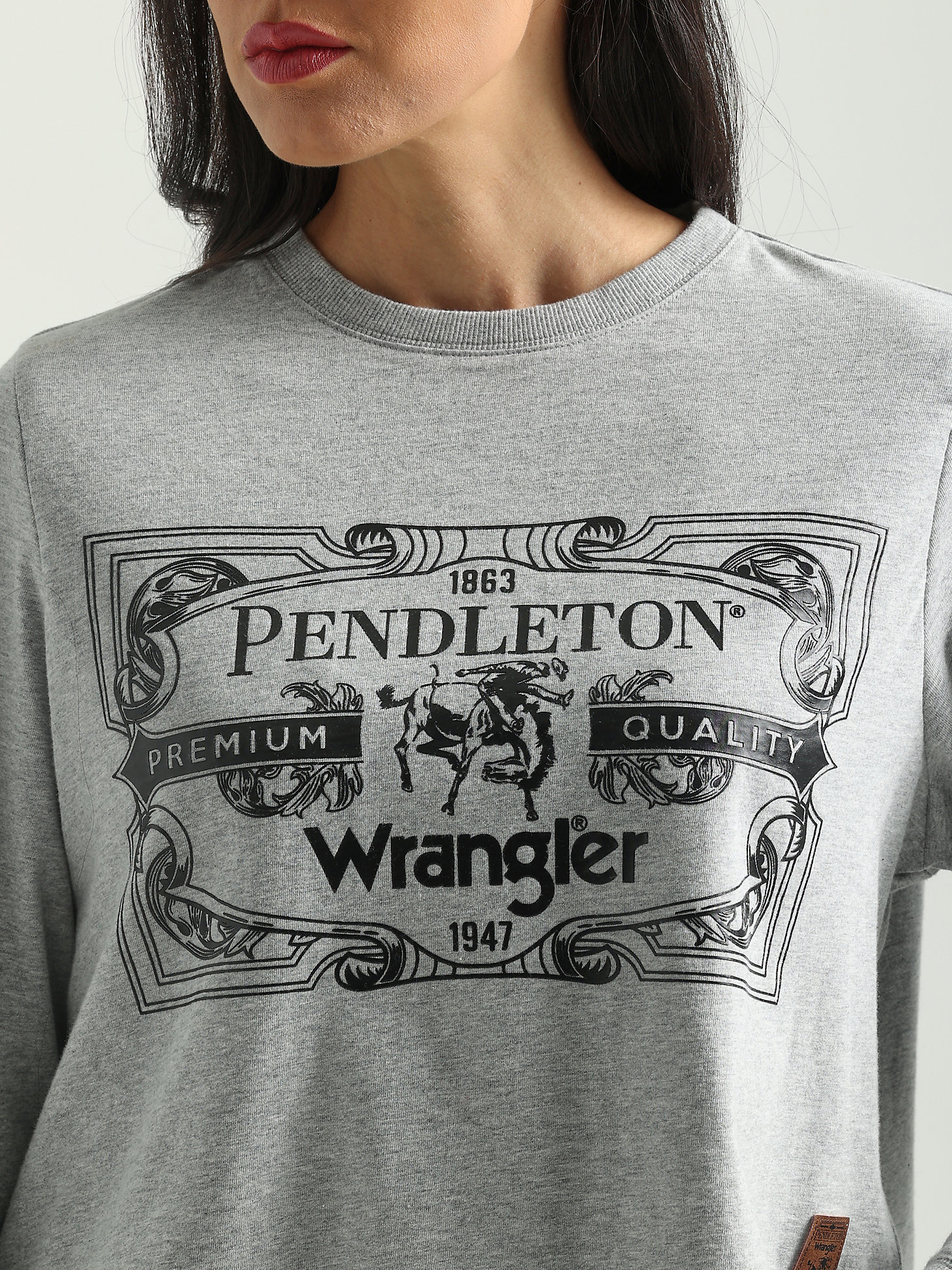 Wrangler x Pendleton Women's Logo Tee in Grey alternative view 2