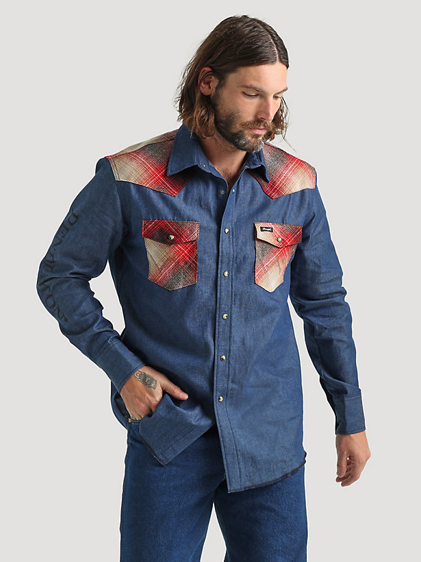 Wrangler x Pendleton Men's Plaid Inlay Work Shirt