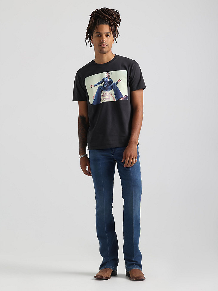 Wrangler X Leon Bridges Men's Graphic T-Shirt in Faded Black alternative view 4