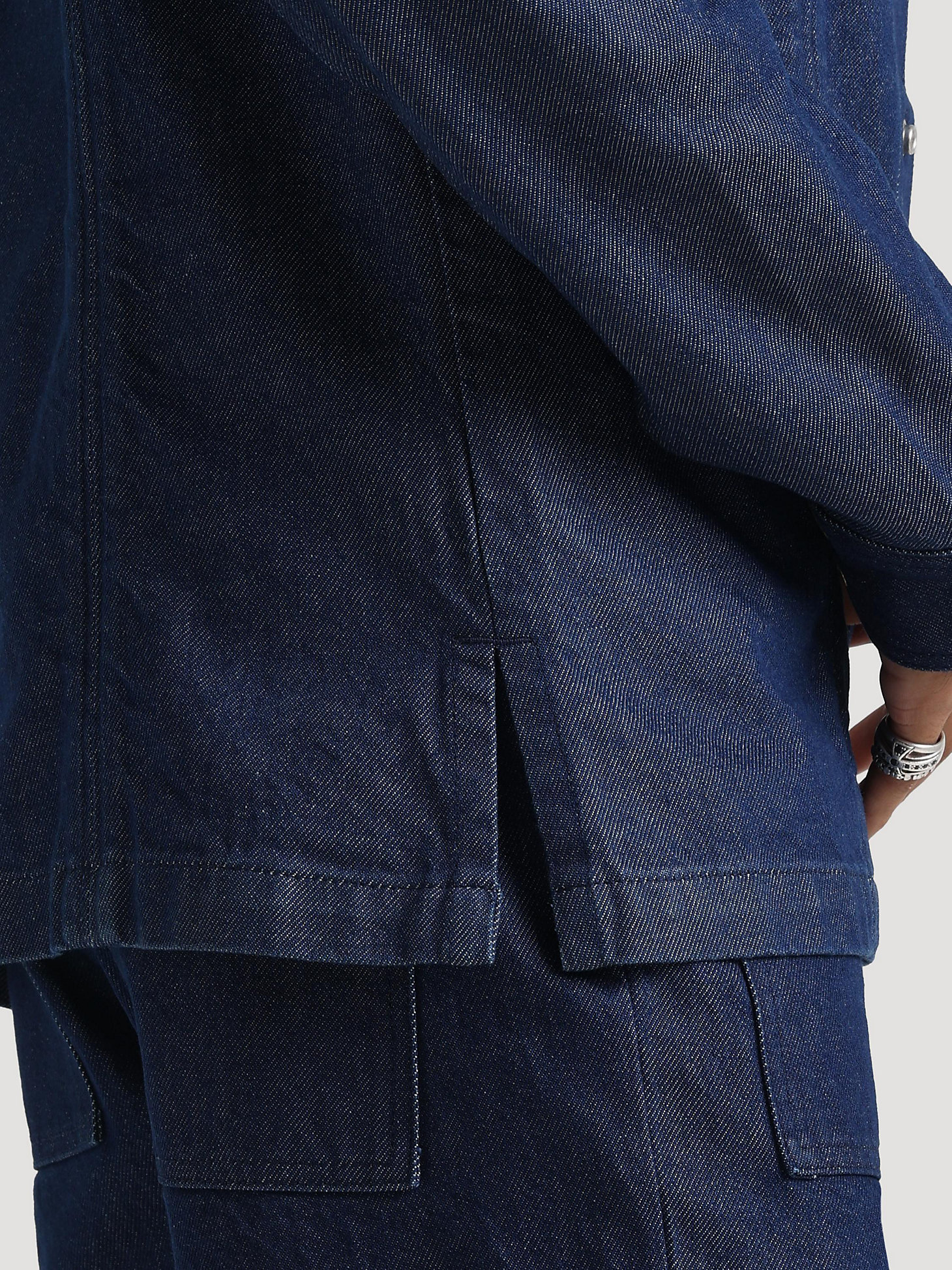 Wrangler X Leon Bridges Men's Denim Suit Jacket in Rinse Wash alternative view 4