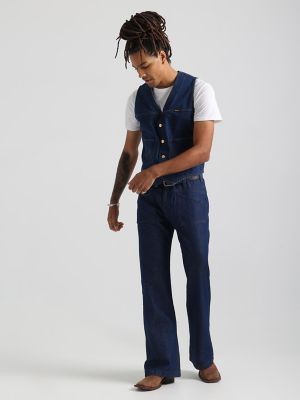 Arriba 45+ imagen wrangler flared jeans mens