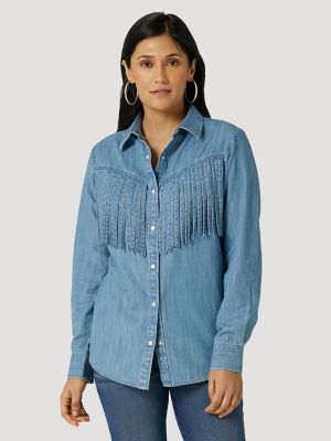 Women | Tops | Denim Shirts | Wrangler®