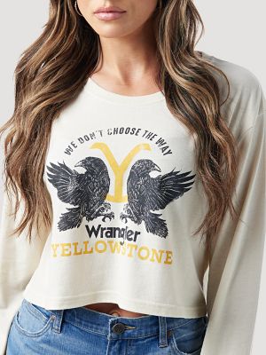 Wrangler x Yellowstone Women's The Way Long Sleeve Boyfriend Tee