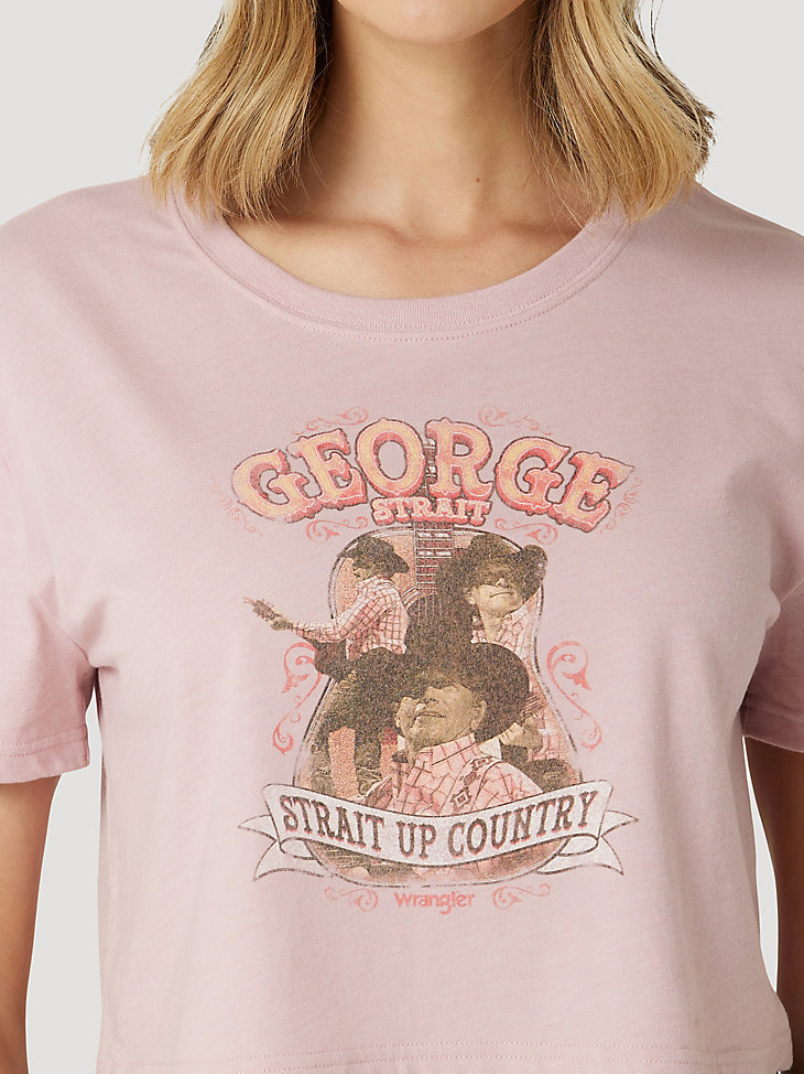 Women's Wrangler® George Strait® Short Sleeve Boyfriend Crop Tee