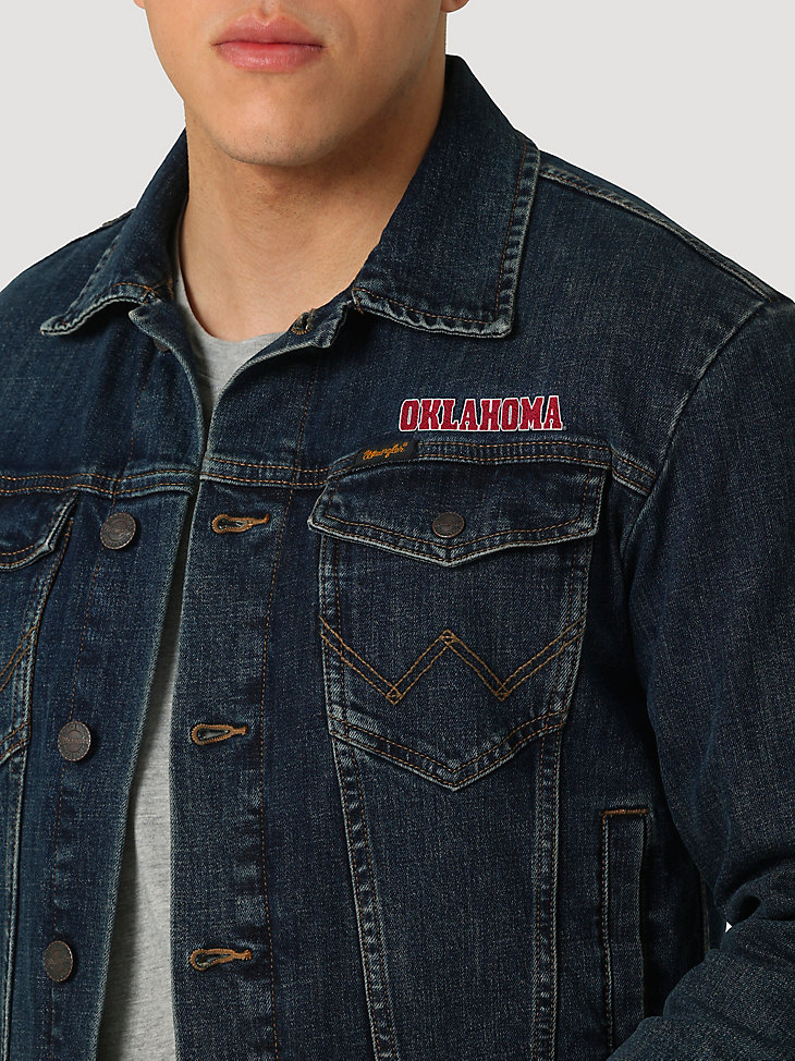 Men's Wrangler Retro Collegiate Embroidered Denim Jacket