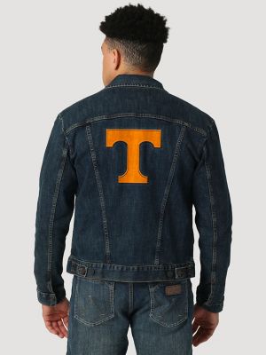 Men's Wrangler Retro Collegiate Embroidered Denim Jacket in University of  Tennessee