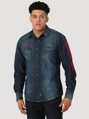 Men's Denim Western Snap Front Shirt