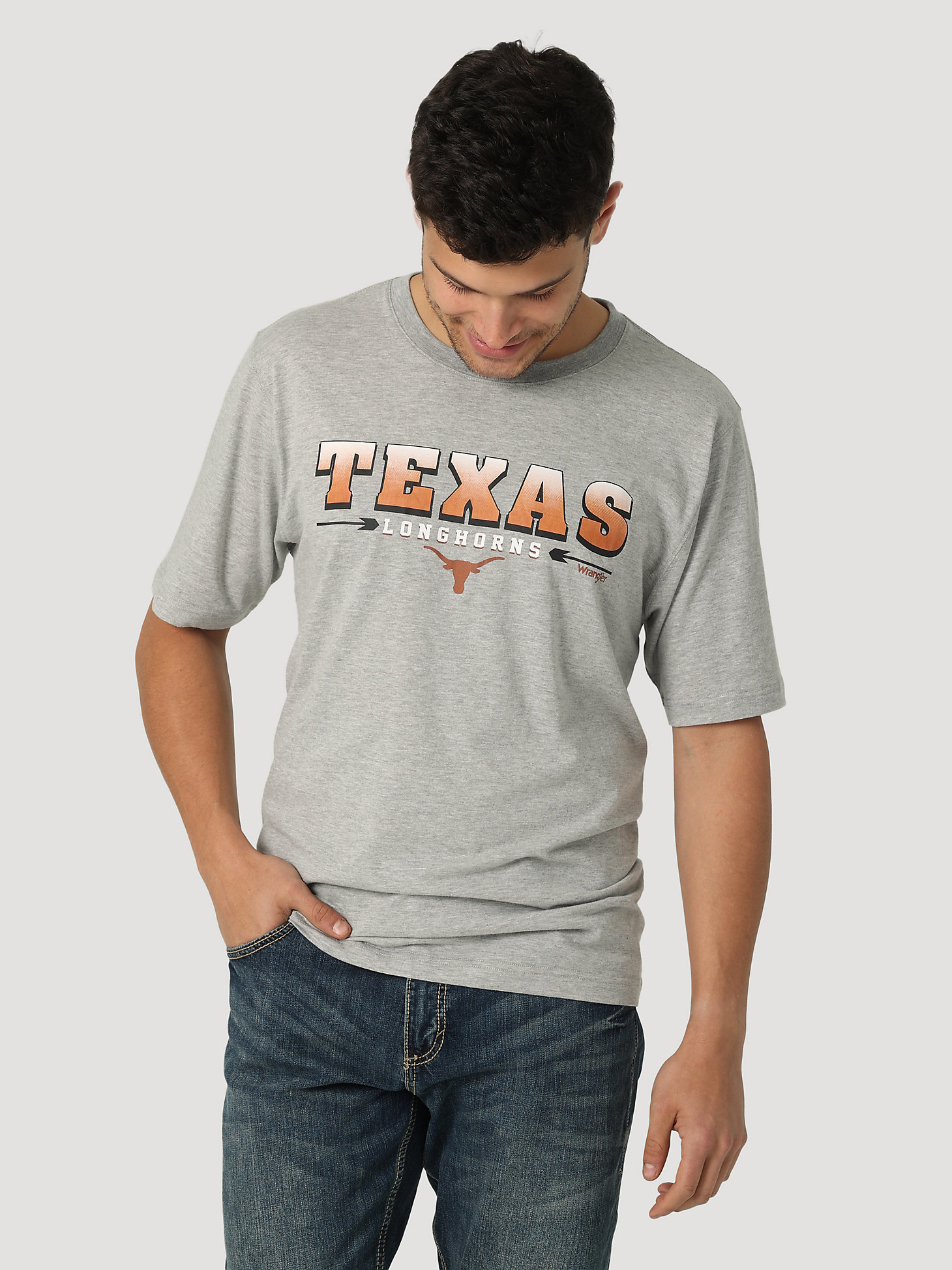 Wrangler Collegiate Sunset Printed Short Sleeve T-Shirt in University of Texas main view