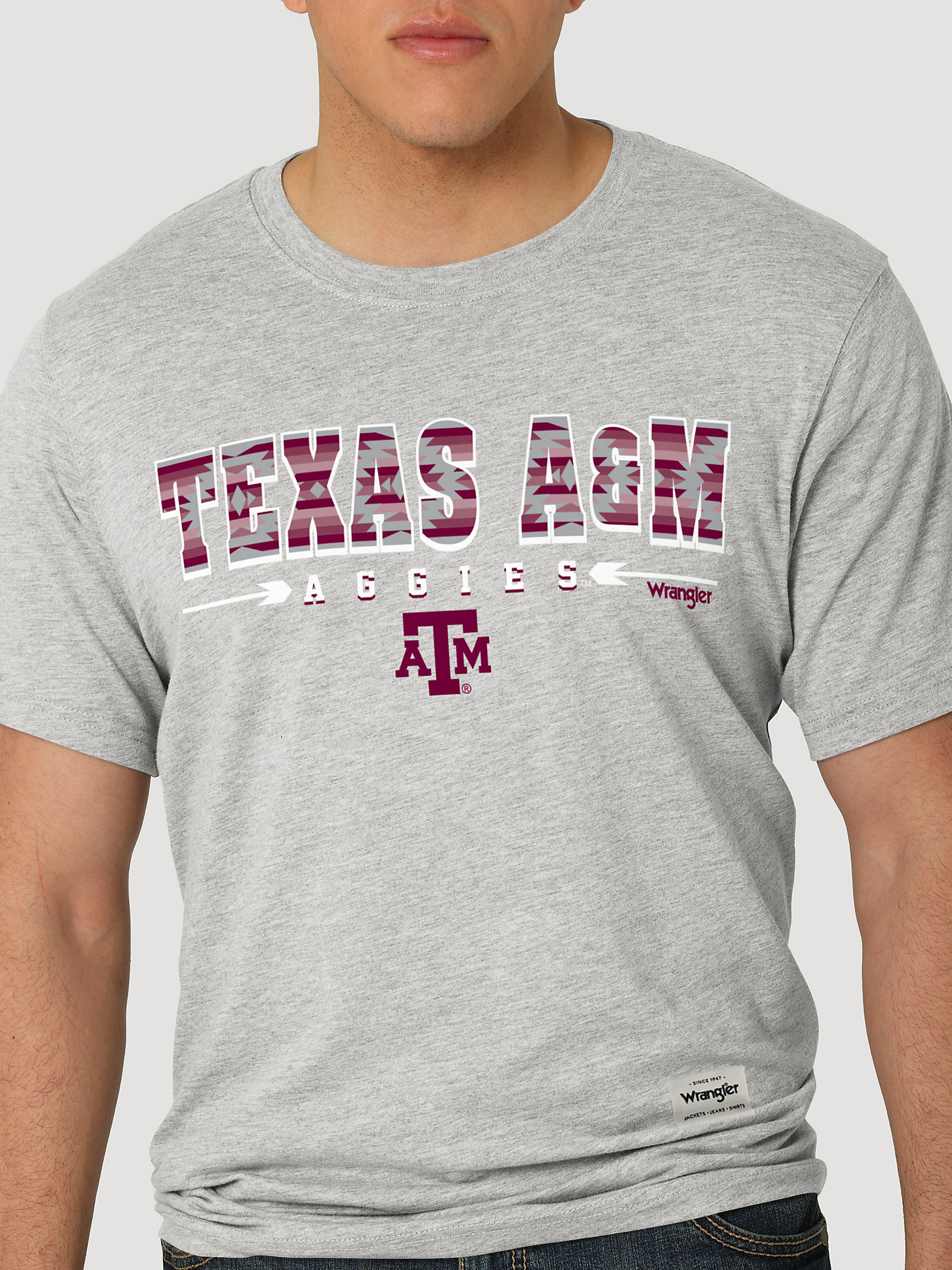 Wrangler Collegiate Sunset Printed Short Sleeve T-Shirt in Texas A&M alternative view 1