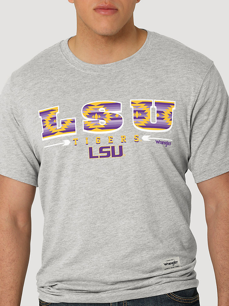 Wrangler Collegiate Sunset Printed Short Sleeve T-Shirt in Louisiana State University alternative view