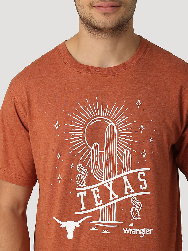 Wrangler Collegiate Desert Landscape Short Sleeve T-Shirt in University of Texas alternative view