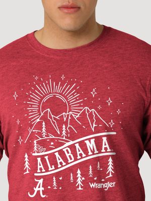Wrangler Collegiate Mountain Landscape Short Sleeve T-Shirt in University of Alabama alternative view