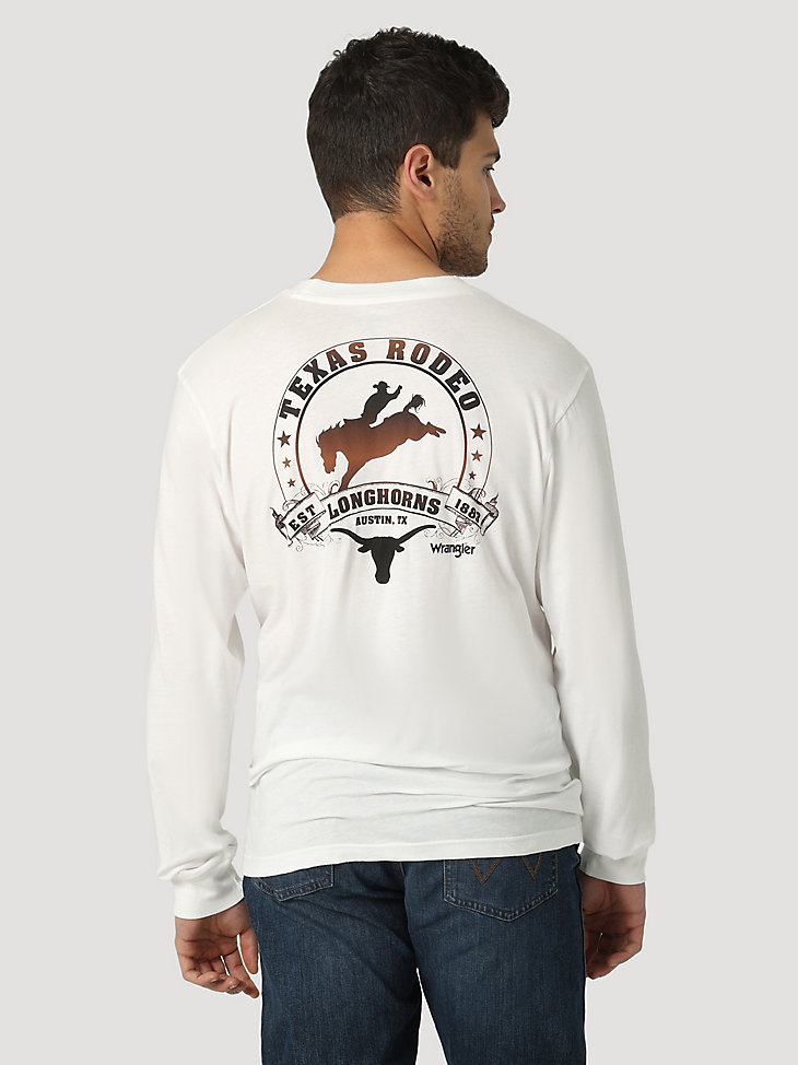Wrangler Collegiate Rodeo Long Sleeve T-Shirt in University of Texas main view