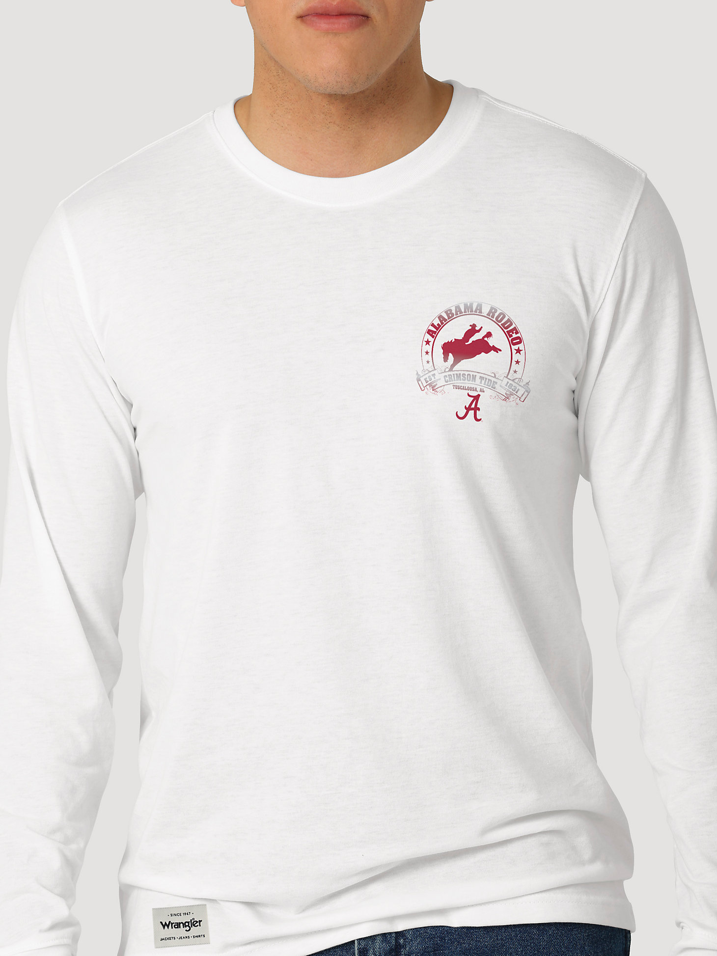 Wrangler Collegiate Rodeo Long Sleeve T-Shirt in University of Alabama alternative view 1