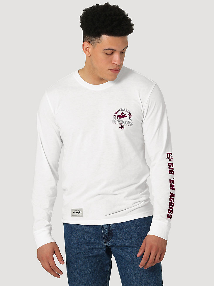 Wrangler Collegiate Rodeo Long Sleeve T-Shirt in Texas A&M alternative view
