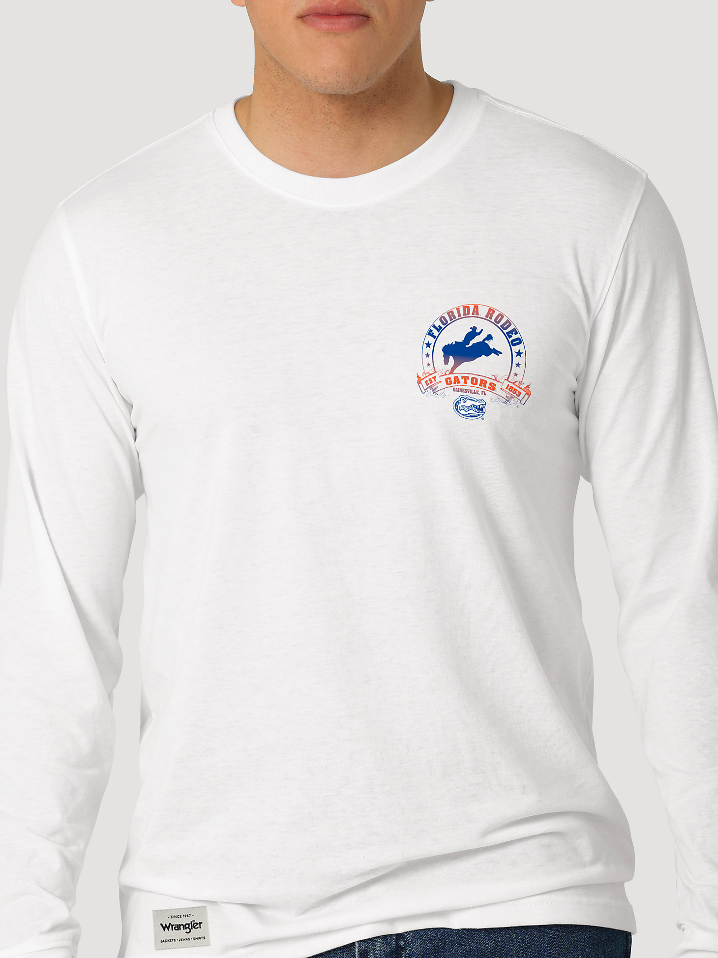 Wrangler Collegiate Rodeo Long Sleeve T-Shirt in University of Florida alternative view 3