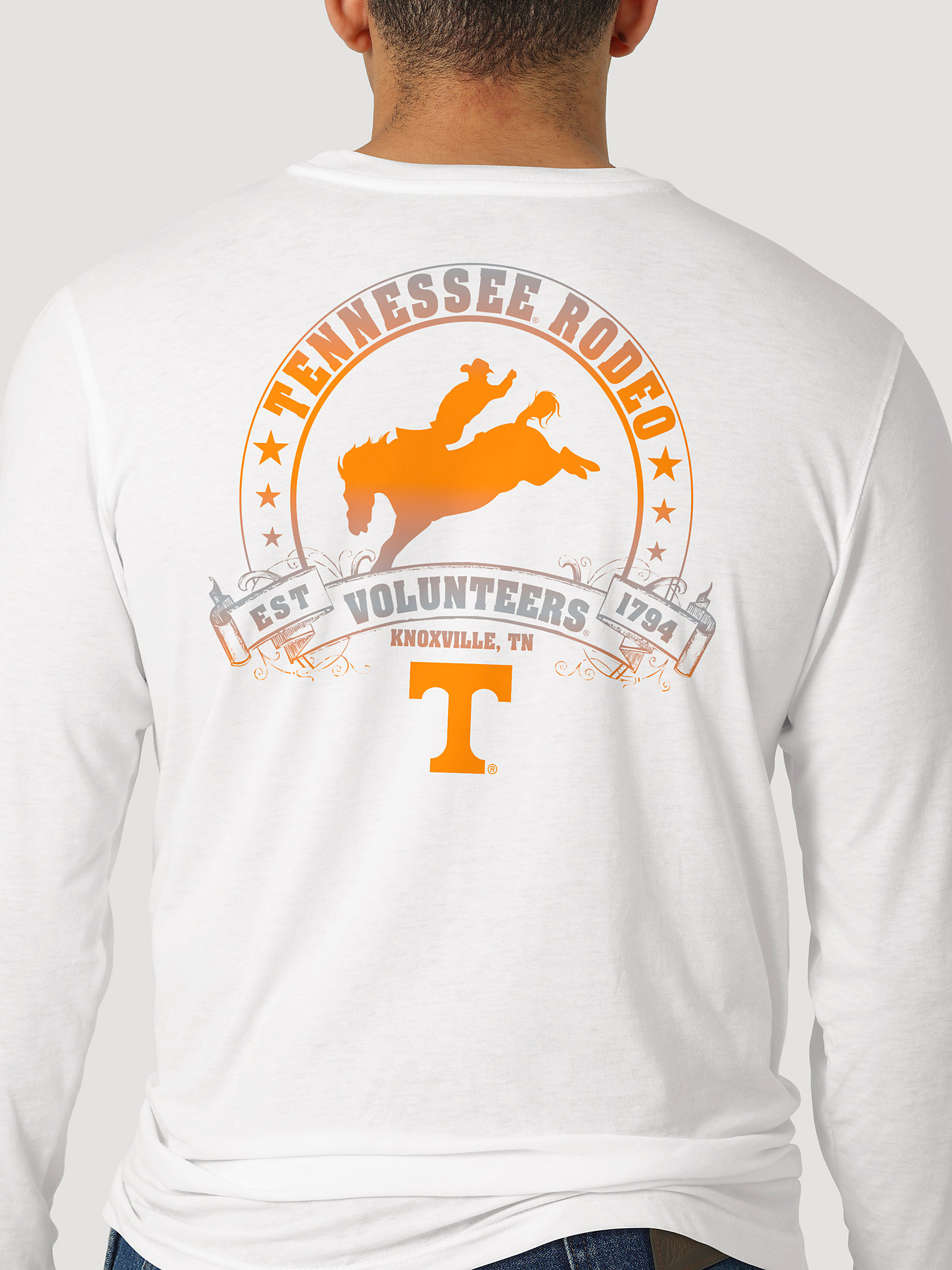 Wrangler Collegiate Rodeo Long Sleeve T-Shirt in University of Tennessee alternative view 4