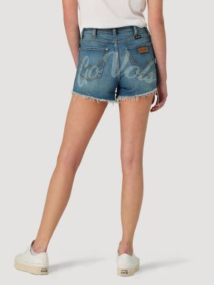Women's Wrangler Retro Collegiate High Rise CutOff Denim Short