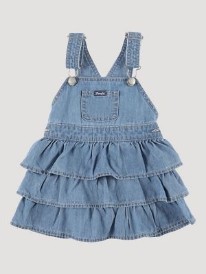 Girls Denim Dungaree Dress Kids Fashion Denim Skirt Stretch