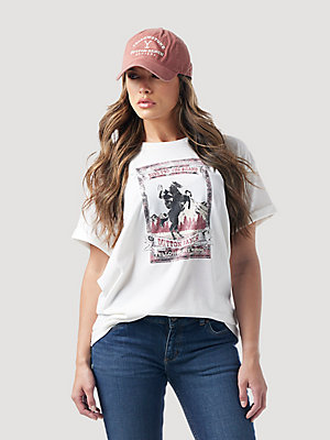 Wrangler x Yellowstone Women's Ride for the Brand Oversized Short Sleeve Tee | Women's TOPS | Wrangler®