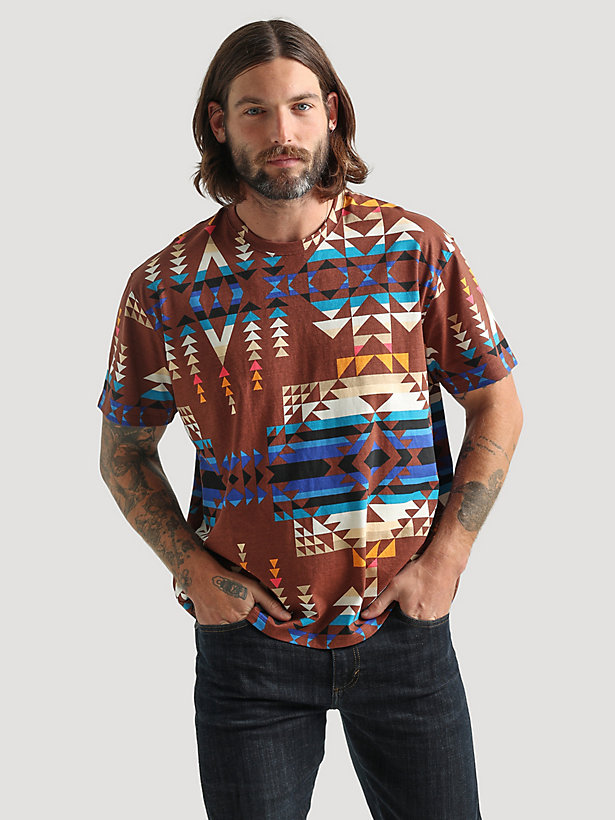 Wrangler x Pendleton Men's Print T-Shirt in Brown
