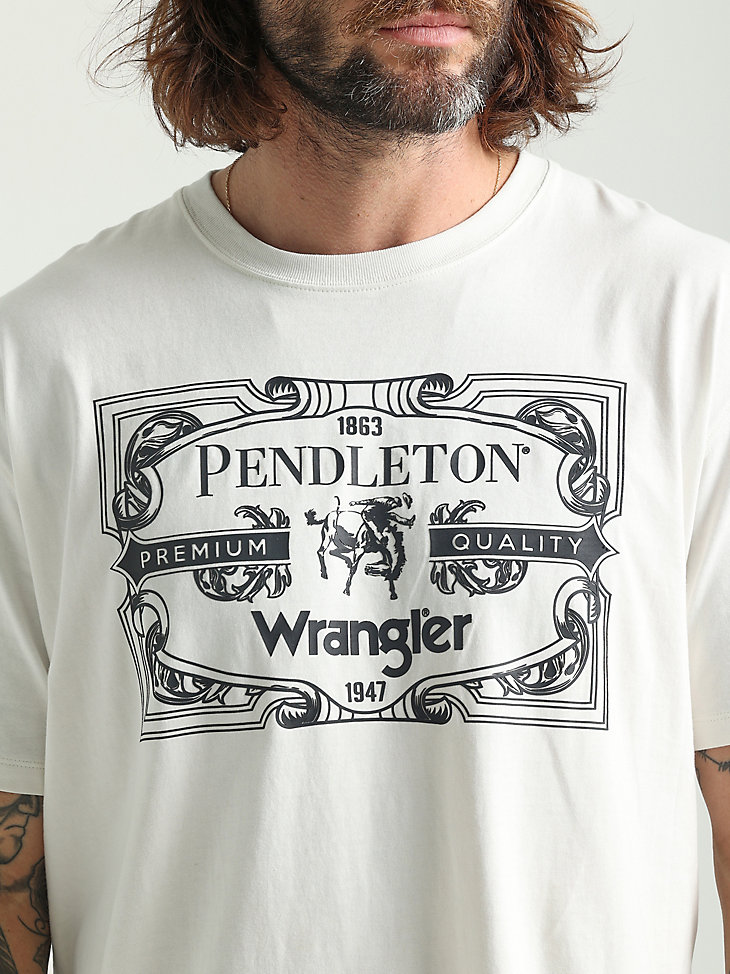 Wrangler x Pendleton Men's Logo T-Shirt in Tofu alternative view 2