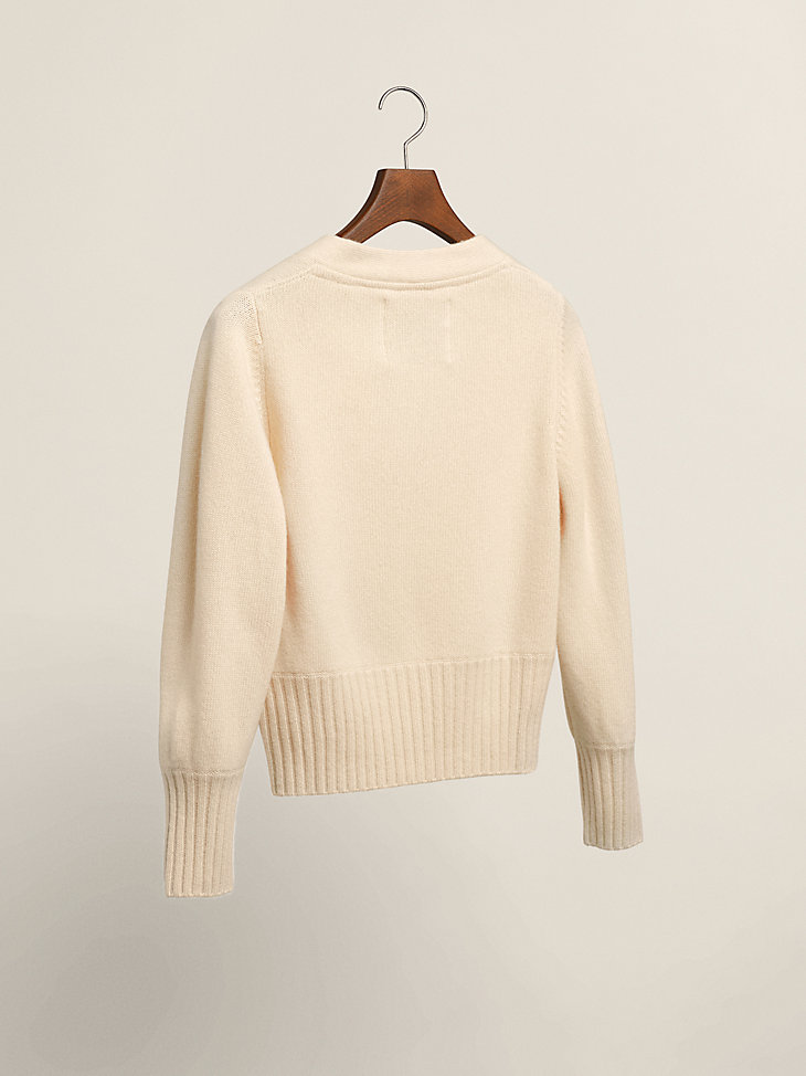 GANT x Wrangler Women's Cashmere Blend Sweater in Vintage Cream alternative view 4