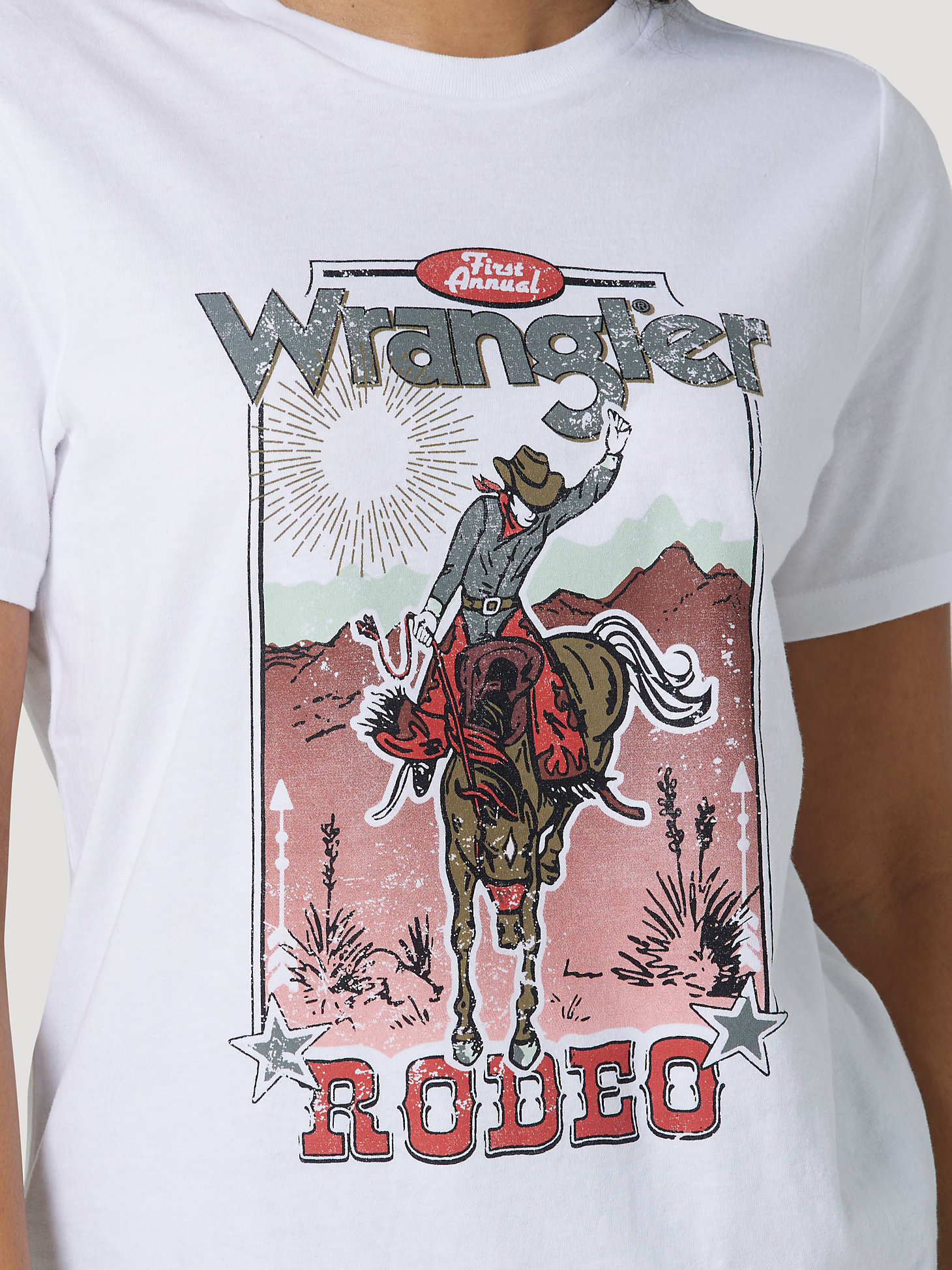Women's Rodeo Poster Tee in Bright White alternative view 1