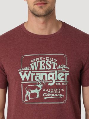 Wrangler Mens Steer Cowboyboys T-Shirt Jet Black Size L